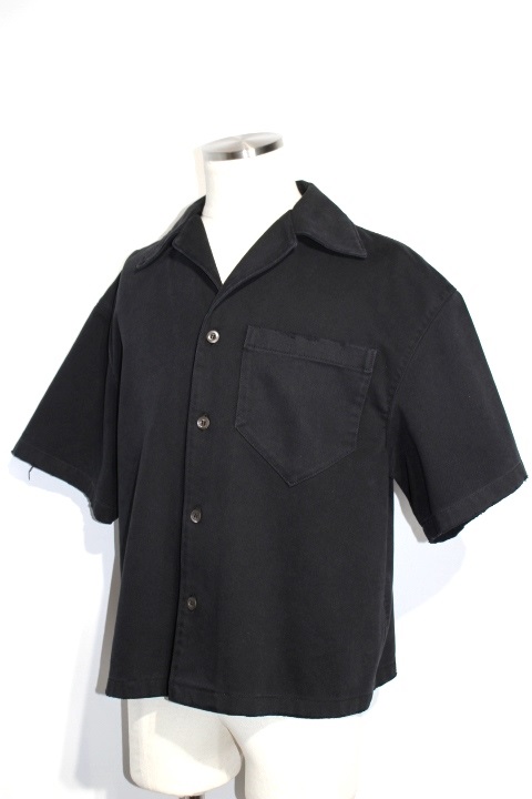 PRADA プラダ 衣類 半袖シャツ メンズS ブラック コットン GEC068