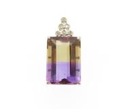 JEWELRY　ノンブランドジュエリー　貴金属・宝石　トップ　K18ホワイトゴールド　トルマリン16.30ct　ダイヤモンド0.12ct　約6.1g　2120000309595　【205】