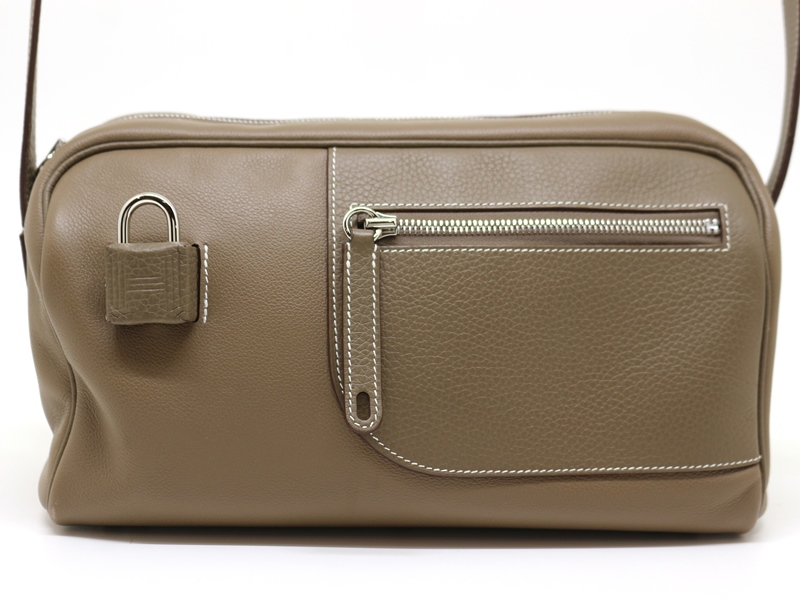 ☆洋3エルメス　世界限定1000品　グラスペア　共箱　東Y7-0106③ HERMES エルメス プティクーリエ エトゥープ SV シルバー金具 W
