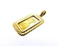 JEWELRY　ノンブランドジュエリー　貴金属・宝石　トップ　K24/K18イエローゴールド　約2.8g　2145000243762　【205】