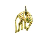 JEWELRY　ノンブランド　貴金属・宝石　トップ　K18YG　エメラルド0.99ct/サファイア0.50ct/ルビー0.30ct　約10g　2147100547863　【205】