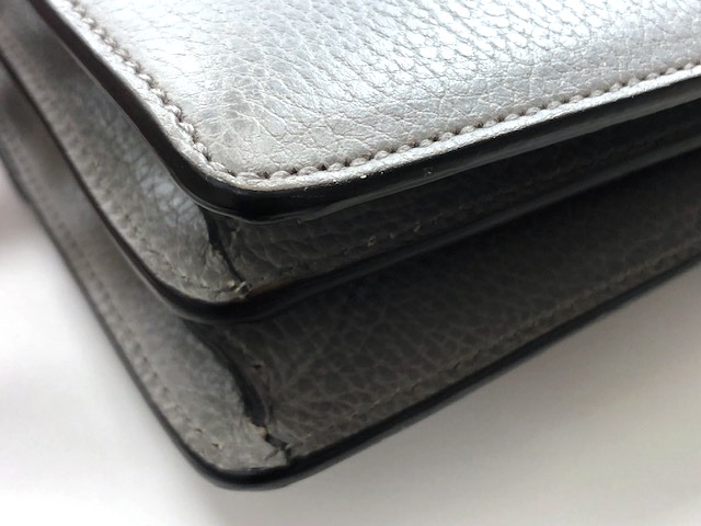 【美品】グッチ ディオニュソス ビジュー ショルダーバッグ レザー グレー GUCCI グッチ ビジューディオニュソス ショルダーバッグ グレー レザー