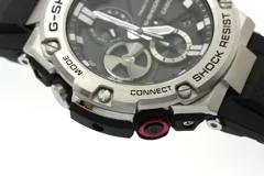 CASIO カシオ 腕時計 G-SHOCK G-STEEL GST-B100-1AJF ブラック文字盤 樹脂／ステンレススチール Bluetoothソーラー【207】