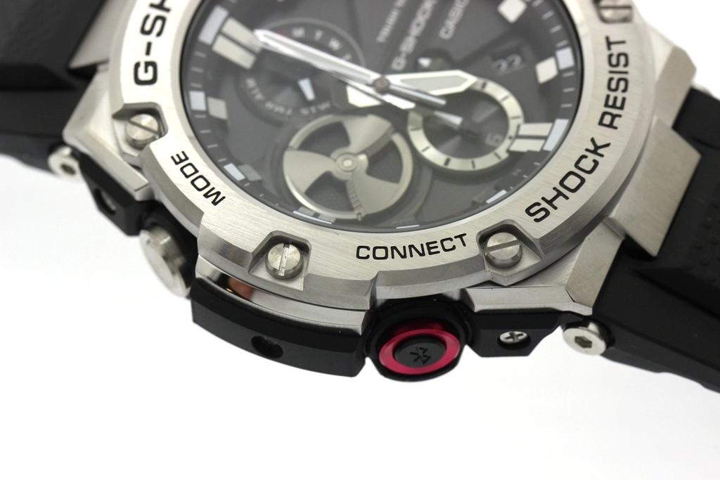 CASIO カシオ 腕時計 G-SHOCK G-STEEL GST-B100-1AJF ブラック文字盤 樹脂／ステンレススチール Bluetoothソーラー【207】