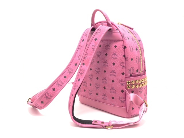 MCM ピンクバックパック スタッズMMK6SVE37QH001 エムシーエム リュック MCM MK 5SVE37 PK001 スタッズ リュック