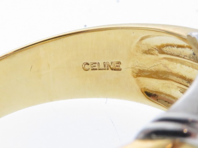 CELINE セリーヌ リング ゴールド トリオンフ ダイヤモンド 750 0.16ｃｔ 3.2ｇ ＃１３ tdc-000483-4d