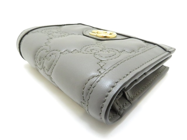 GUCCI グッチ GGマトラッセカードケースウォレット グレー GUCCI グッチ GGマトラッセカードケースウォレット グレー