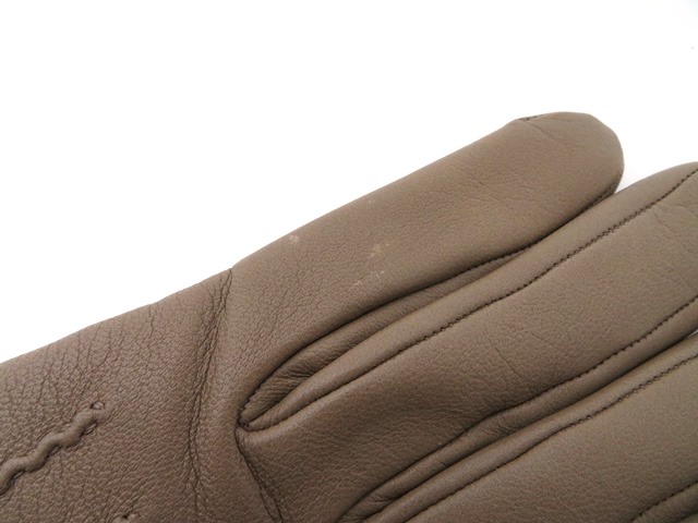 HERMES エルメス グローブ 手袋 レディース ラムスキン ベージュ