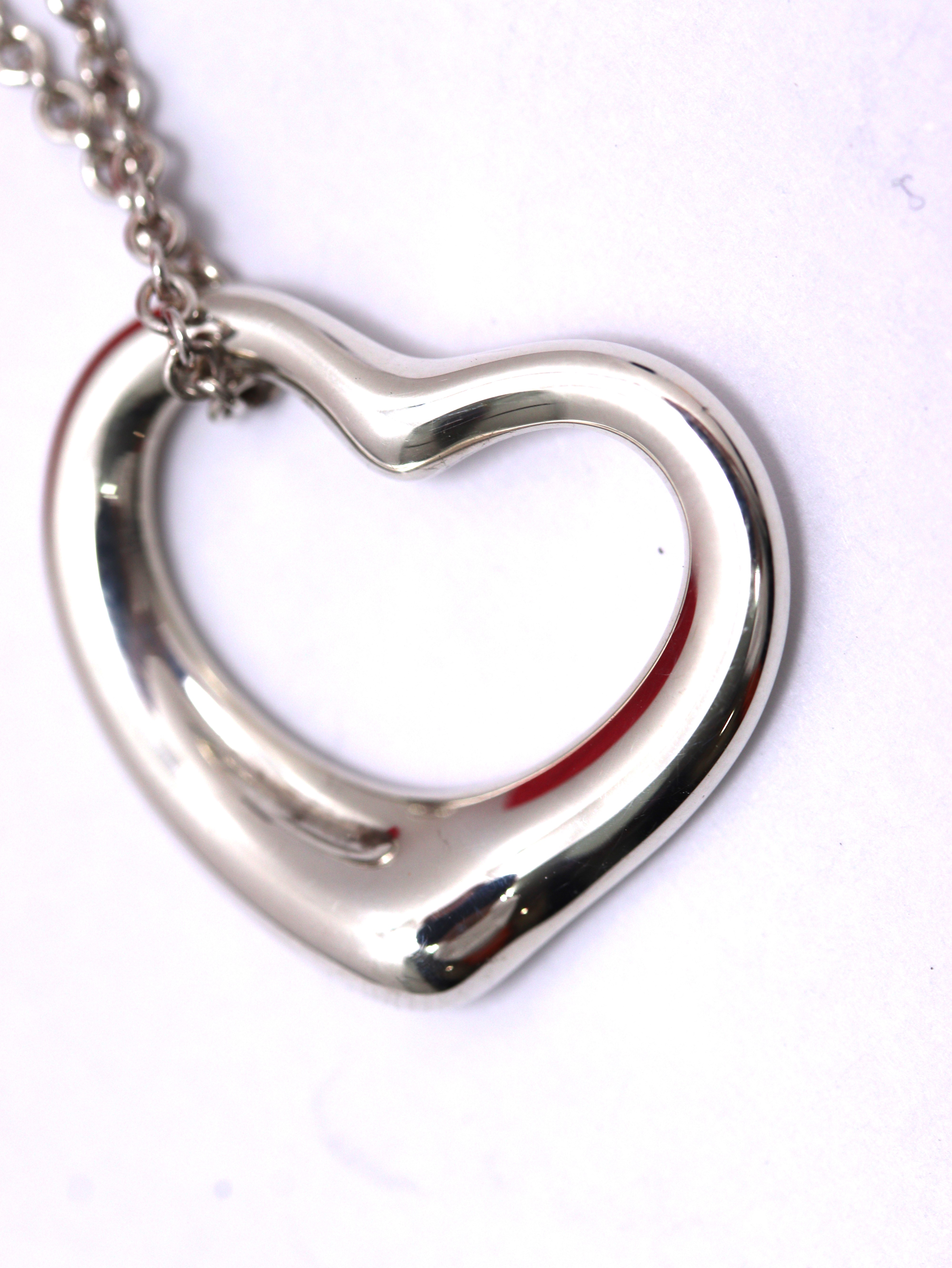 TIFFANY＆CO ティファニー オープンハートネックレス シルバー 6.3g