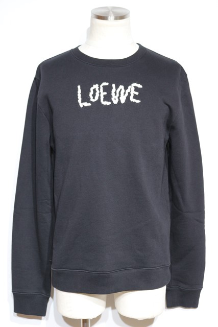 LOEWE ロエベ 衣類 ステッチロゴクルーネックスウェット メンズM