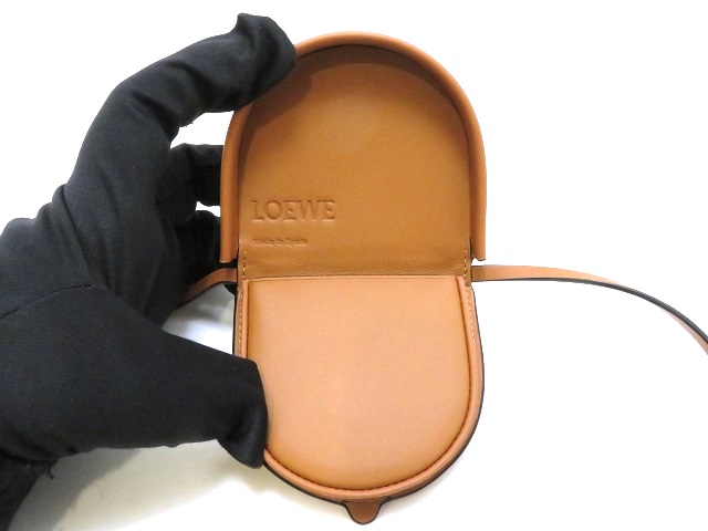 ロエベ　loewe ヒールポーチ　スモール　ブラウン　ショルダー　コインケース ロエベ loewe ヒールポーチ スモール ブラウン ショルダー