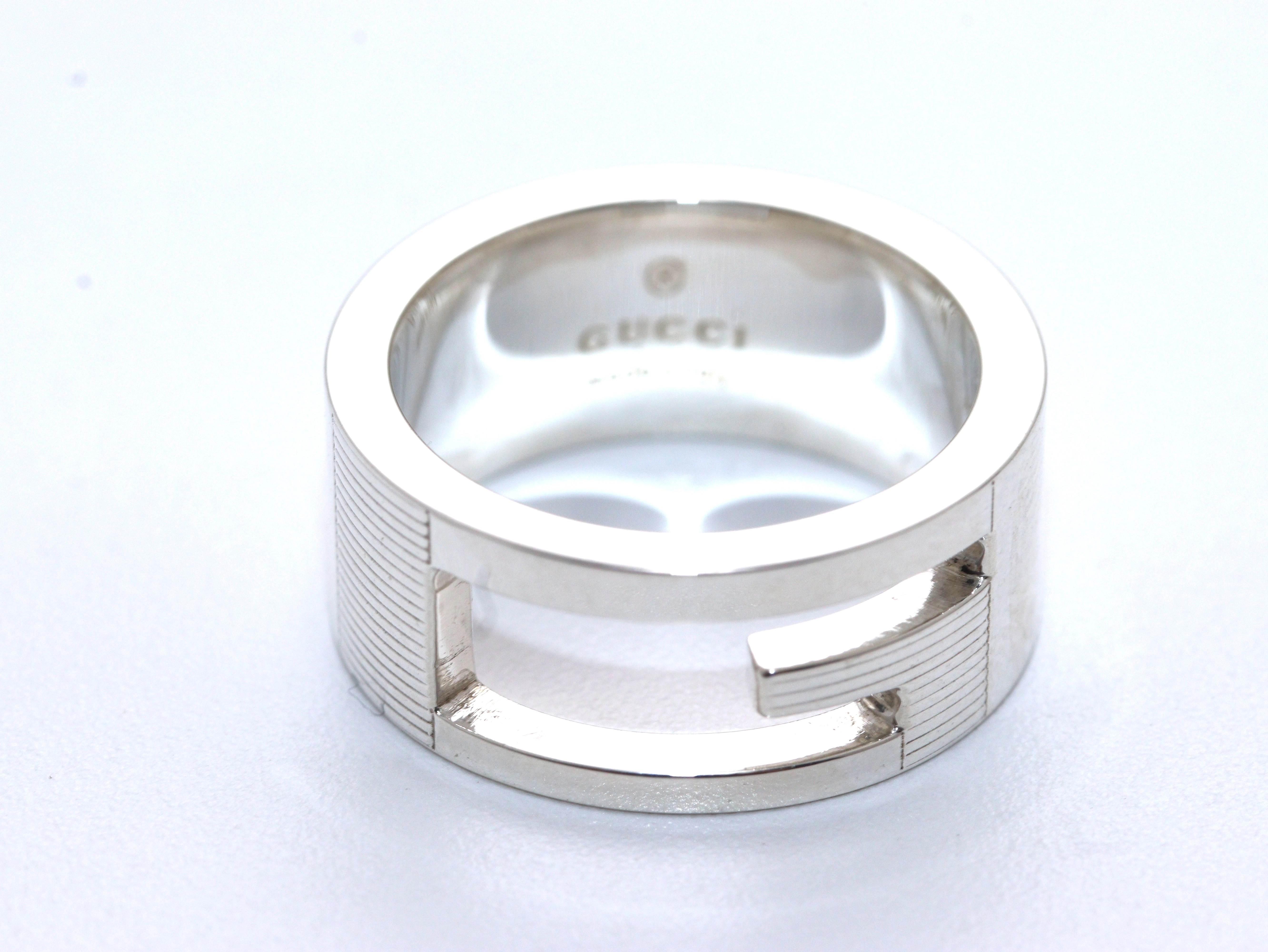 GUCCI グッチ ブランデッドGリング シルバー 7.5g 6号 【471】IK