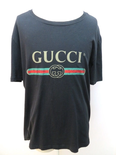 GUCCI グッチ ロゴ ウォッシュドオーバーサイズ Tシャツ メンズ XL