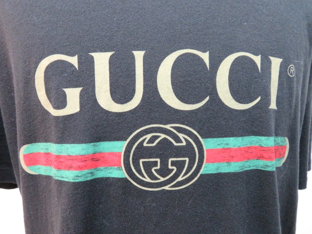 GUCCI グッチ ロゴ ウォッシュドオーバーサイズ Tシャツ メンズ XL ブラック コットン 参考定価 \60,500-  （2148103373794） 【200】の購入なら「質」の大黒屋（公式）