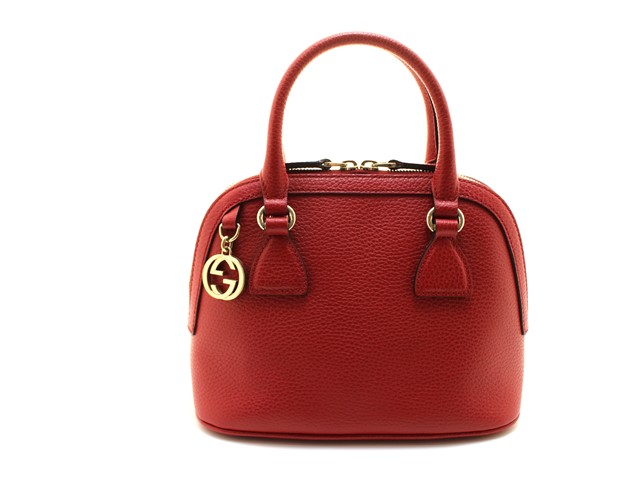 GUCCI レザーショルダーバッグ レッド Gucci 赤 レザー ショルダーバッグ