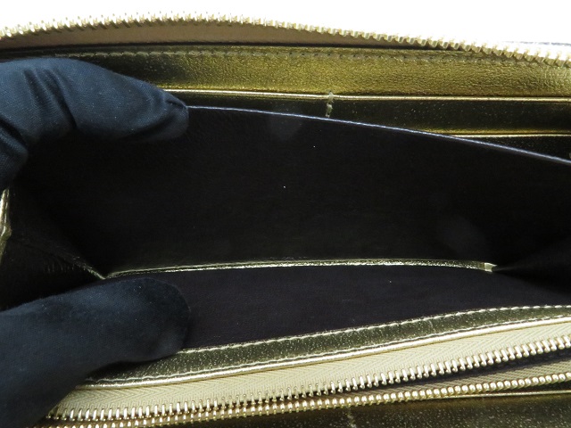 GUCCI グッチ GGマーモント ジップアラウンドウォレット ゴールド