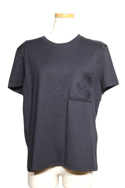 2025SS HERMES エルメス 刺繍ポケットTシャツ レディース42（約