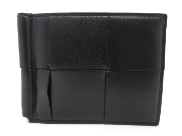 現行✨超極美✨ボッテガヴェネタ マキシ カセット マネークリップ 黒 レザー BOTTEGA VENETA ボッテガ・ヴェネタ カセット マネークリップ