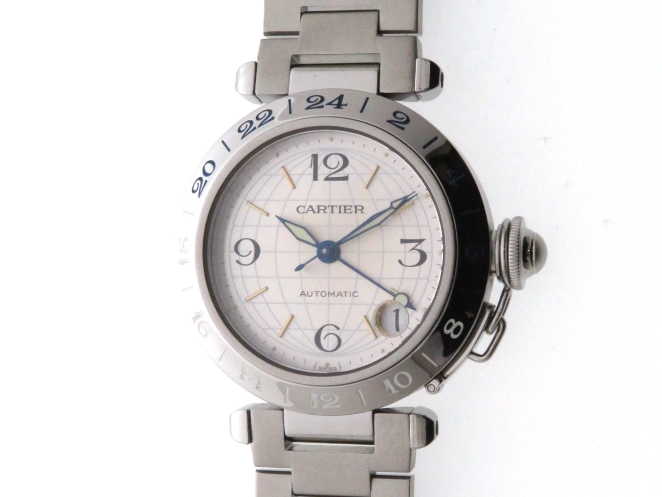 Cartier カルティエ パシャC メリディアン GMT W31078M7 シルバー SS ステンレス レディース ボーイズ メンズ ユニセックス 自動巻き【6ヶ月保証】【腕時計】