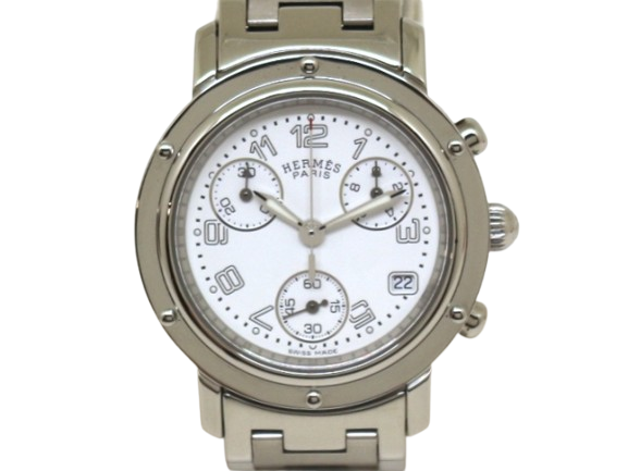 HERMES エルメス クリッパークロノ CL1.310 ステンレススチール