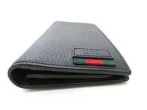 GUCCI ブラック レザー 長財布 グッチ GUCCI 473928 A7M0N 長財布 メンズ レディース 財布