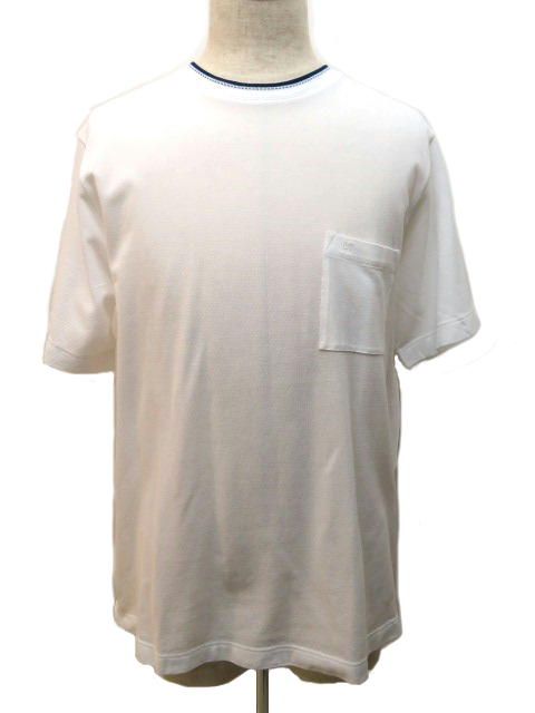 HERMES　エルメス　Tシャツ　メンズ XL　ホワイト　コットン　2148103185243　【200】