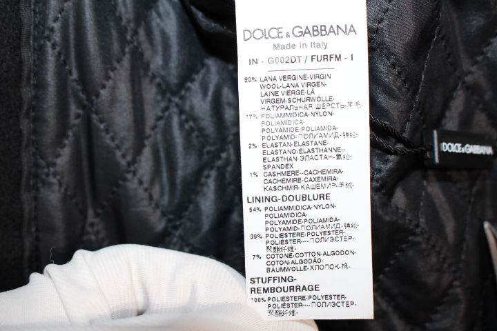 DOLCE＆GABBANA ドルチェ＆ガッバーナ コート メンズ46 ブラック