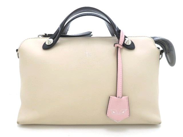 フェンディ ハンドバッグ FENDI アイボリー/ブルーグレー フェンディ/ハンドバッグ/ミニバイザウェイ/ブルー×グレー