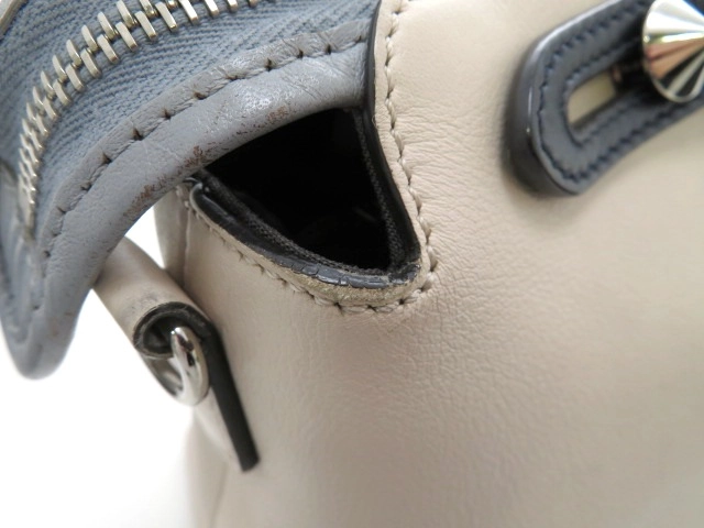 FENDI フェンディ 2WAY ショルダーバッグ ハンドバッグ バイザウェイ ミディアム  アイボリー ネイビー ブルーグレー ピンク カーフ【432】