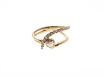 JEWELRY　ノンブランドジュエリー　貴金属・宝石　ピンキーリング　K18ピンクゴールド　ダイヤモンド0.16カラット　約2.2g　約3.5号　2143300226539　【205】