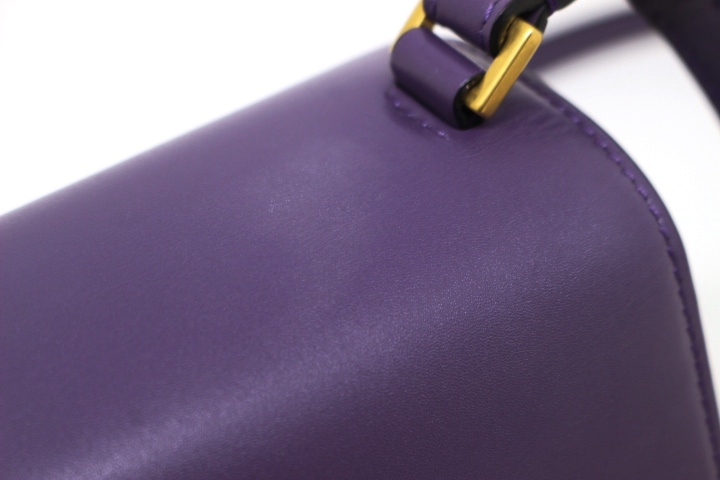 【最終値下げ】VALENTINO Vスリング　レザー ショルダーバッグ　パープル 美品】VALENTINO GARAVANI ヴァレンティノ Vスリング ショルダー