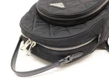 PRADA プラダ リュックサック ブラック ナイロン／サフィアーノ