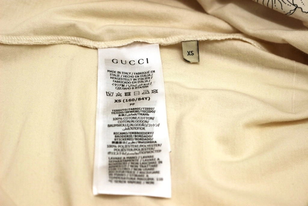 GUCCI グッチ 衣類 LovelightプリントTシャツ メンズXS ベージュ ポリエステル 706127