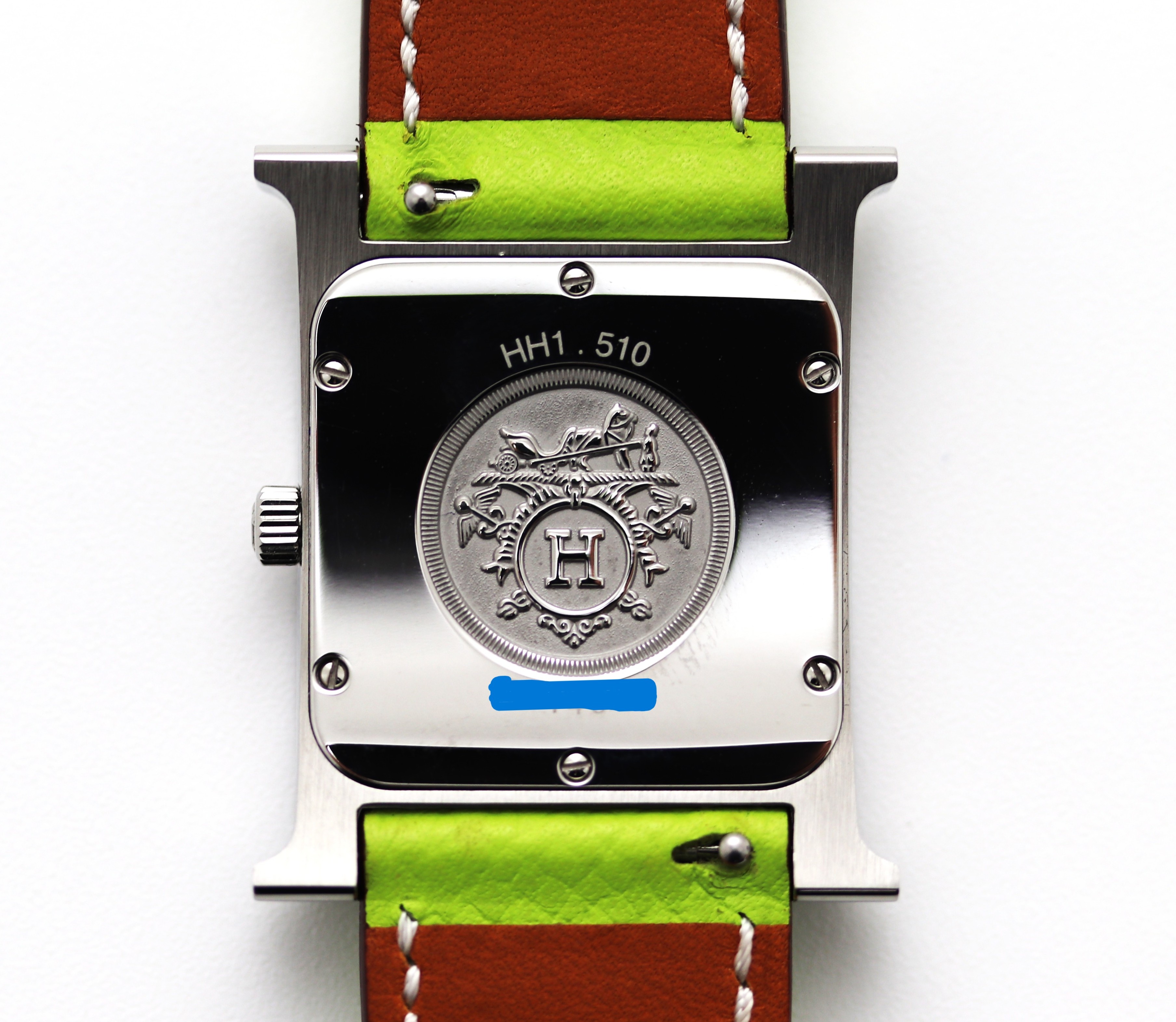 稼働 エルメス Hermes 腕時計 プロフィール デイト 新品電池 1825 新品電池稼働 HERMES エルメス クリッパー Hベルト コンビ