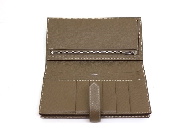 HERMES エルメス 財布 長財布 ベアンスフレ エトゥープ エプソン