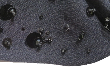 FOXEY フォクシー ワンピース レディース38 ネイビー スパンコール ウール ポリエステル 2148103527852 【432】