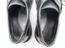 HERMES　エルメス　ファーストシューズ　レディース37ハーフ　ブラック/シルバー金具　ヴォー・グラッセ　H222072Z　2143000656940　【432】