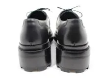 HERMES　エルメス　ファーストシューズ　レディース37ハーフ　ブラック/シルバー金具　ヴォー・グラッセ　H222072Z　2143000656940　【432】