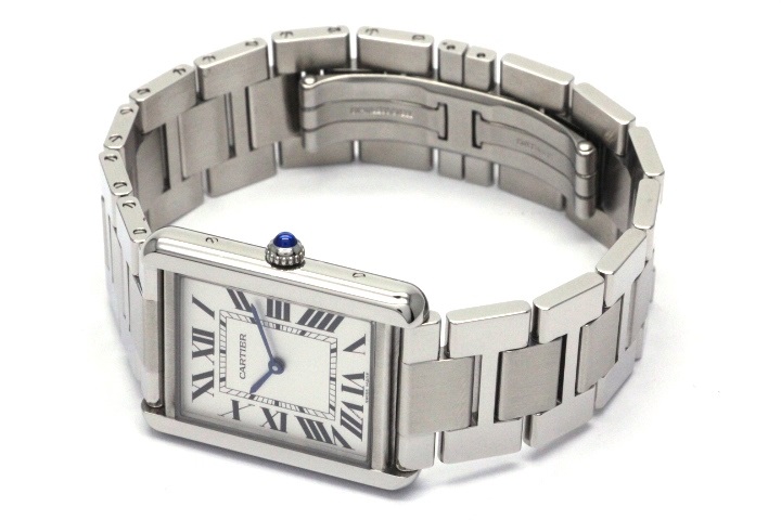 カルティエ タンク ソロ LM W5200014 シルバー SS メンズ 腕時計 新品)CARTIER カルティエ タンク ソロ LM W5200014（商品ID