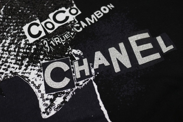 CHANEL シャネル 衣類 アパレル トレーナー レディース S ブラック カメリア スパンコール コットン 2120500101088 【200】