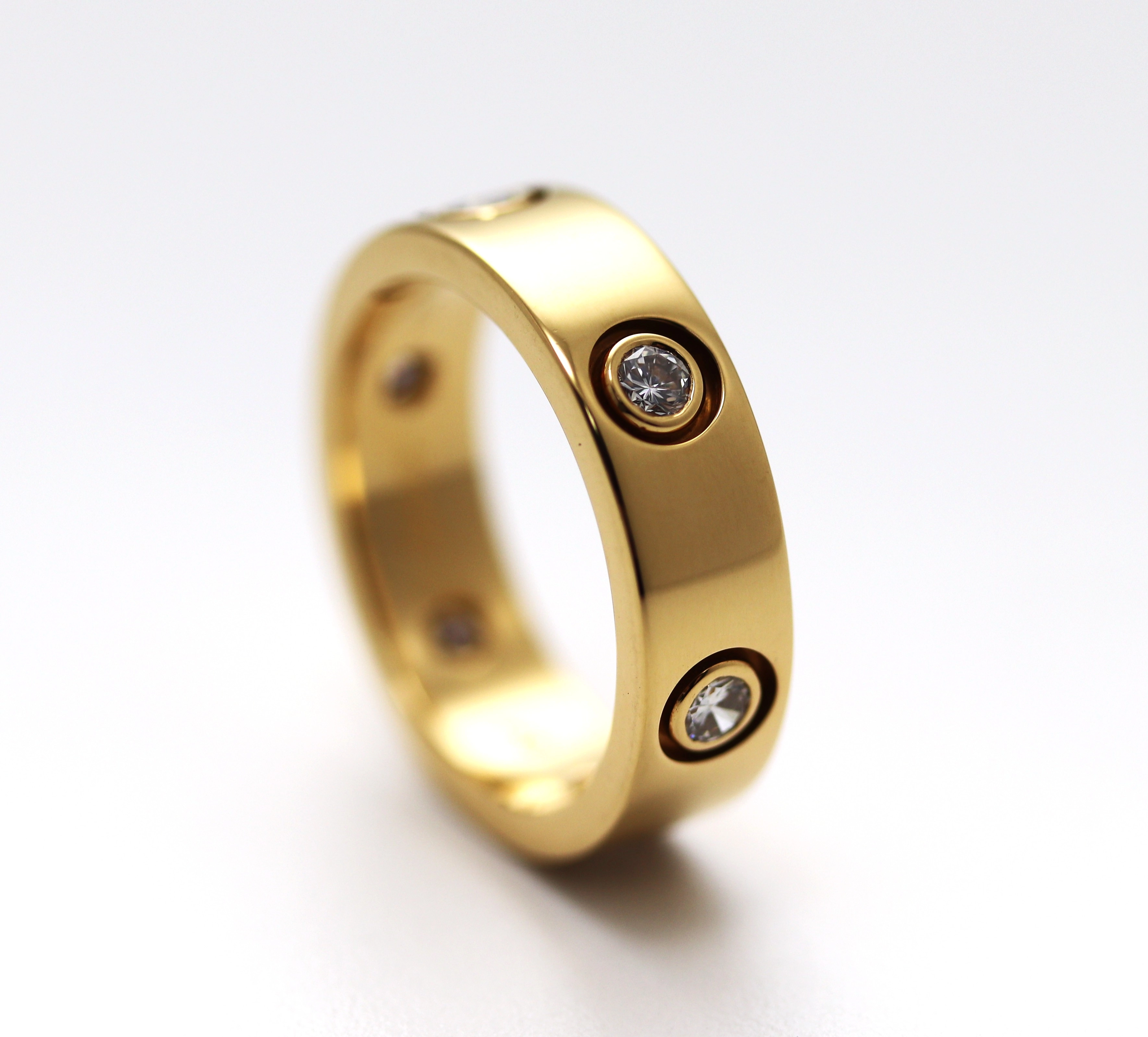 Cartier　カルティエ　ラブリングオールダイヤ　イエローゴールド　7.9g　サイズ52号【471】Y