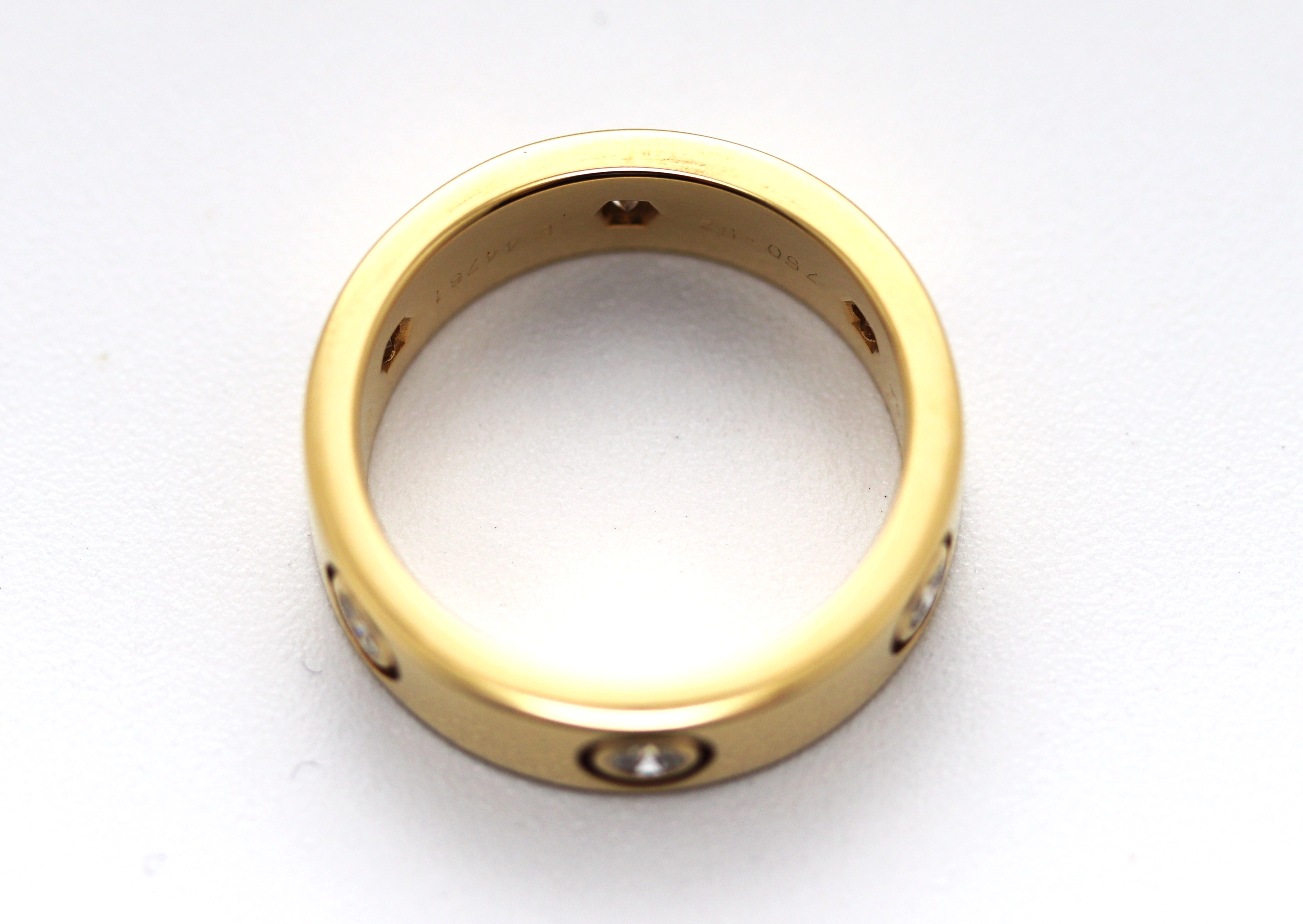 Cartier　カルティエ　ラブリングオールダイヤ　イエローゴールド　7.9g　サイズ52号【471】Y