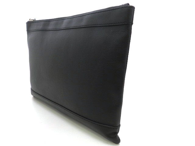 美品 BALENCIAGA バレンシアガ ネイビークリップM　黒 BALENCIAGA バレンシアガ ネイビークリップM ブラック レザー