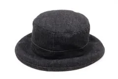 CHANEL　シャネル　帽子　バケットハット　ブラック　Mサイズ　コットン　（2147100377583）【200】