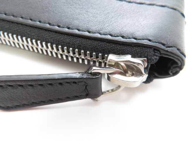 美品 BALENCIAGA バレンシアガ ネイビークリップM　黒 BALENCIAGA バレンシアガ ネイビークリップM ブラック レザー