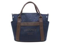 HERMES　エルメス　サック　ド　パンサージュ　グルーム　ネイビー/ＳＶ　D刻印（2019年）2148103884788　【200】【中古】【大黒屋】
