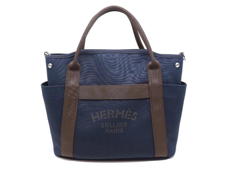 HERMES エルメス サック ド パンサージュ グルーム ネイビー