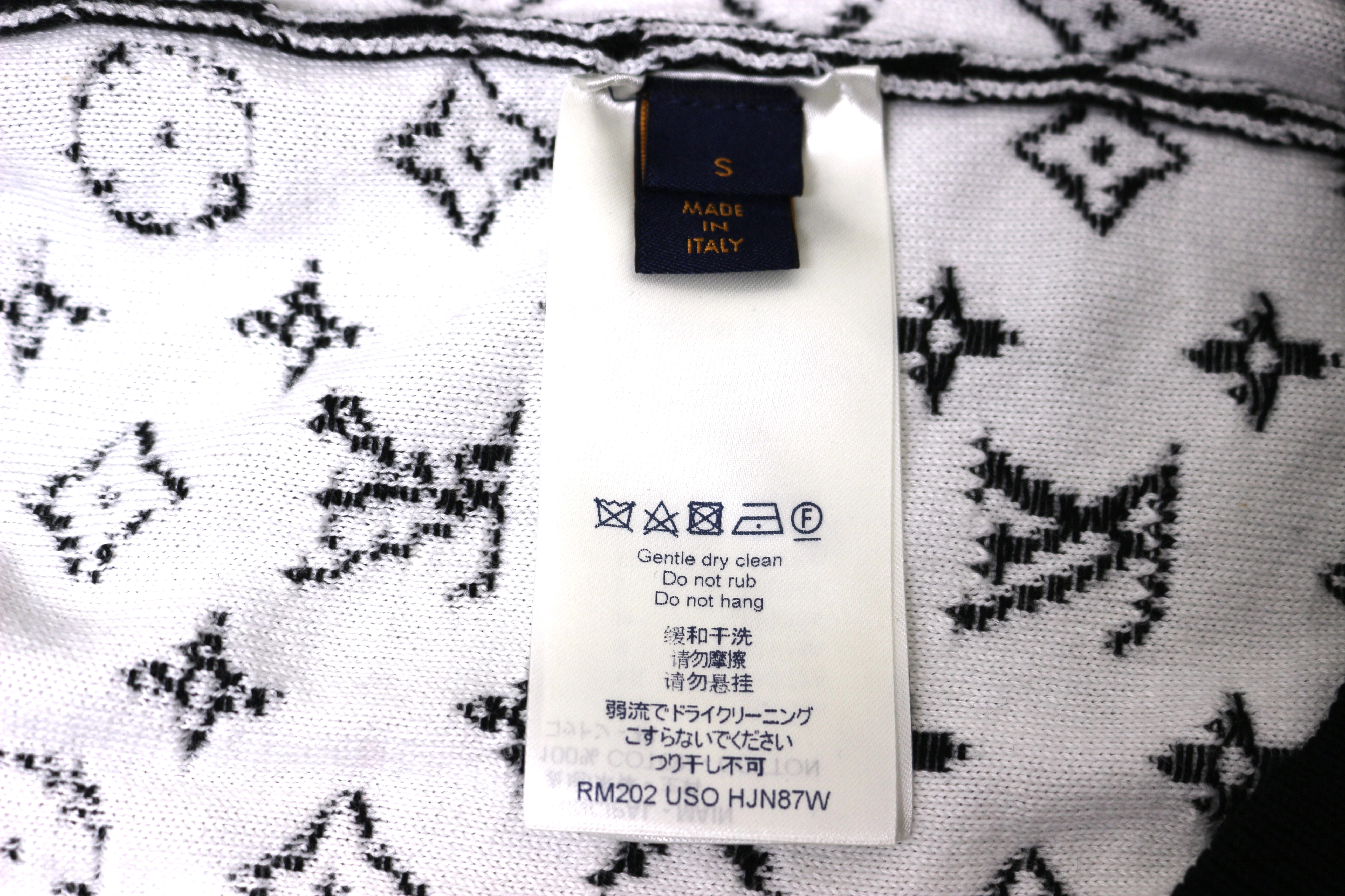 LOUIS VUITTON ルイヴィトン グラデーションモノグラム ニットトレーナー メンズS ブラック RM202 USO HJN87W （2143700179022）【200】