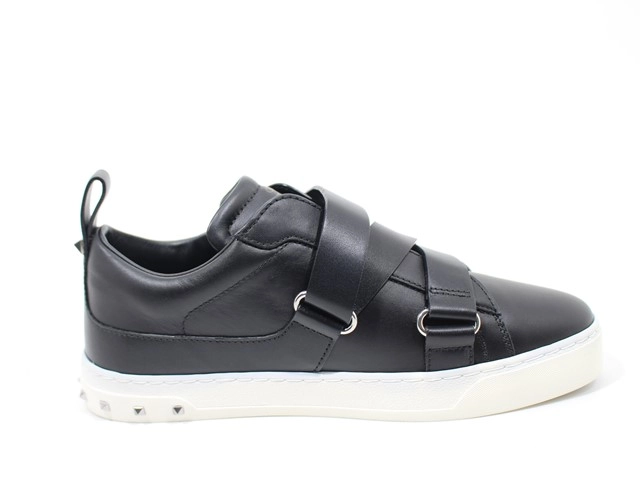VALENTINO ヴァレンティノ 靴 Vパンク スニーカー レディース36ハーフ ブラック ホワイト レザー スタッズ 2143400222301 【200】
