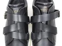 VALENTINO　ヴァレンティノ　靴　Vパンク スニーカー　レディース36ハーフ　ブラック　ホワイト　レザー　スタッズ　2143400222301　【200】